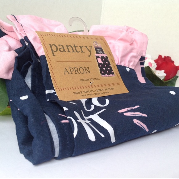 Pantry Apron Coffee Right Meow NWT Blue Pink NWT - Picture 16 of 16